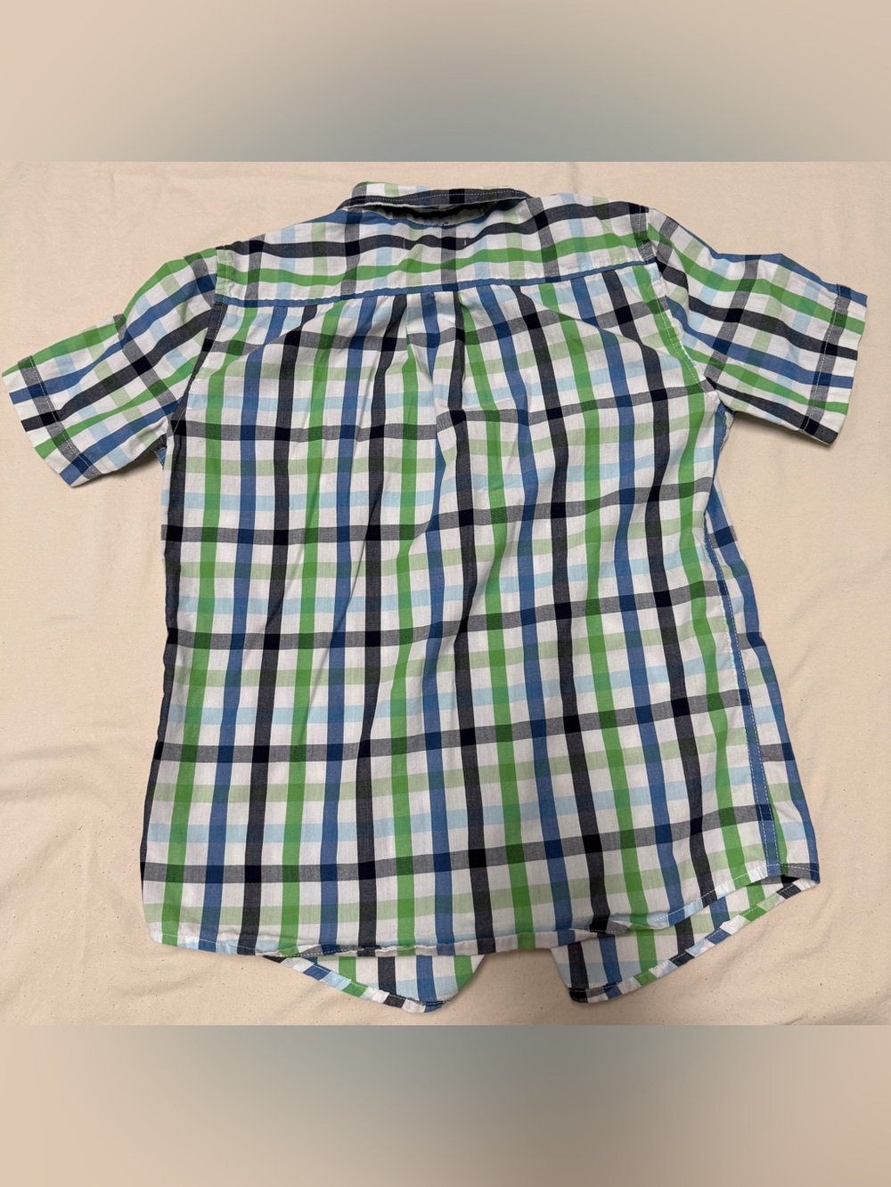 U.S. Polo Assn. Blue, Green & White Plaid Button-Down Shirt - Picture 2 of 4
